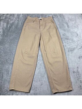 Aritzia TNA Pants Womens 2 Tan Khaki Royce Oversized Wide Leg